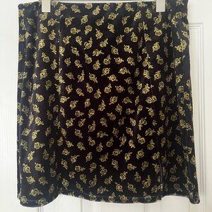 bp Black and Gold A-Line Mini Skirt Cocktail